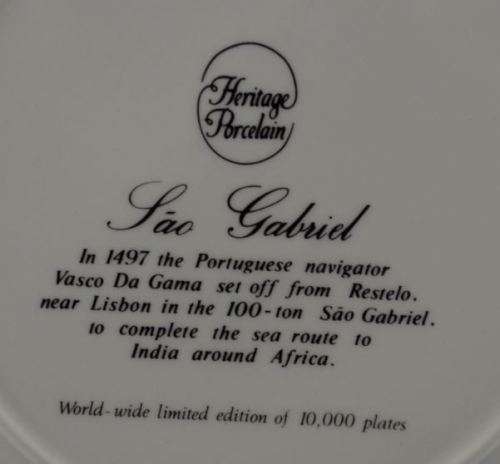 COLLECTABLE HERITAGE SA SHIP PLATES - 5 - SET 2 -  from SUEZYT