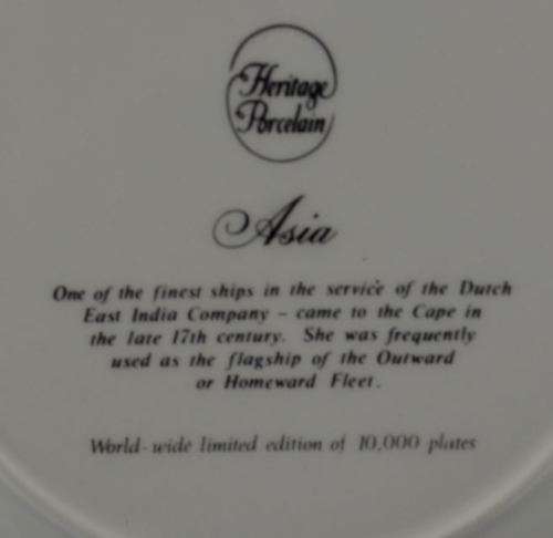 COLLECTABLE HERITAGE SA SHIP PLATES - 5 - SET 2 -  from SUEZYT