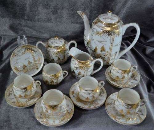 ORIENTAL LITHOPANE (GEISHA) TEA SET - from SUEZYT