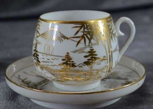 ORIENTAL LITHOPANE (GEISHA) TEA SET - from SUEZYT