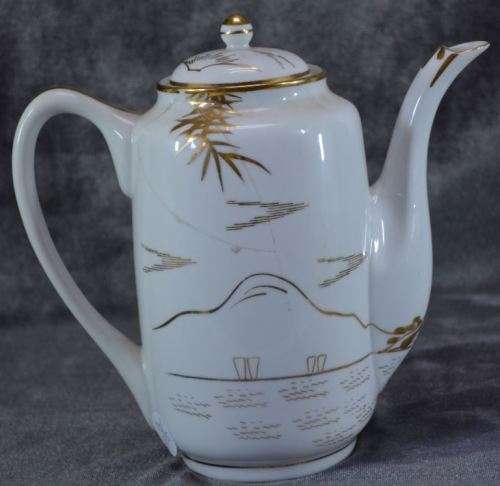 ORIENTAL LITHOPANE (GEISHA) TEA SET - from SUEZYT