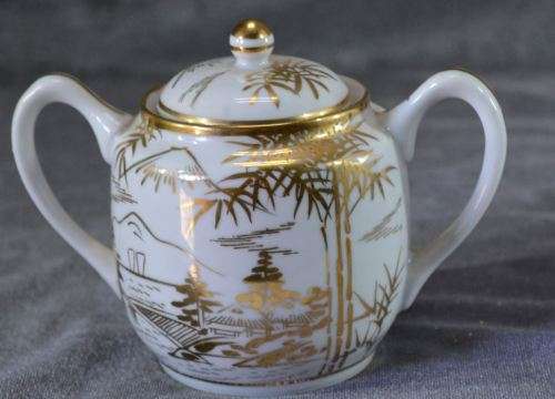 ORIENTAL LITHOPANE (GEISHA) TEA SET - from SUEZYT