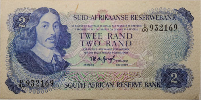 2 (TWEE/TWO) RAND - 1974 - D80 932169 - TW de Jongh - VF-