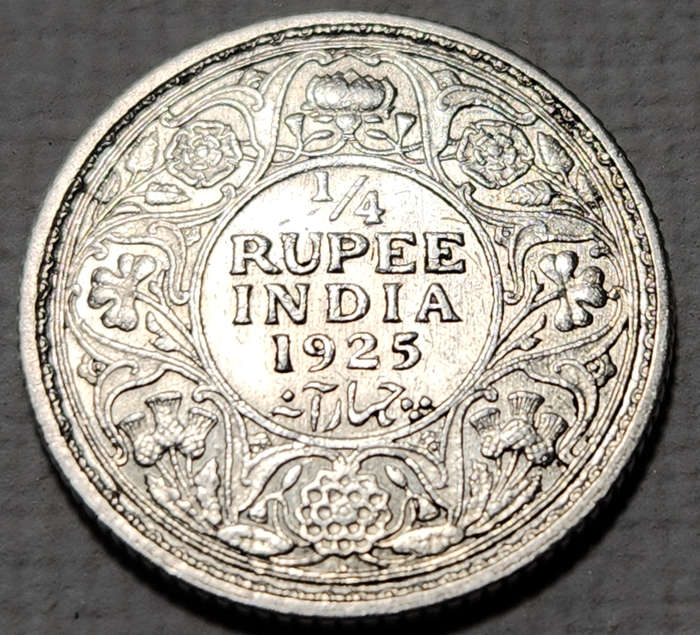 1/4 (Quarter) RUPEE - 1925 - India