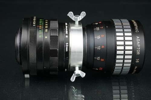 Gino SC ANAMORPHIC lens with Helios 44 58mm F2 lens and Adapter **Great Condition**