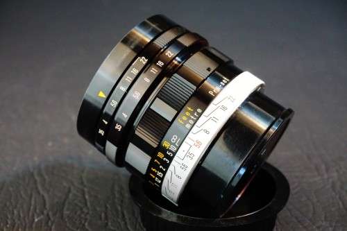 Boxed Konica Hexanon Pre-Set 28mm F3.5 Lens with Hood in Konica AR Mount  **Excellent Condition**