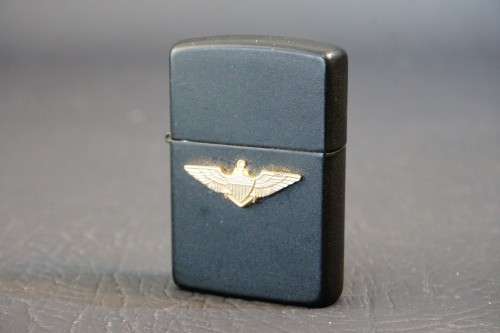 Zippo Lighter US Navy Marine Corps Naval Aviator Officer Pilot Emblem Black **Excellent Condition**