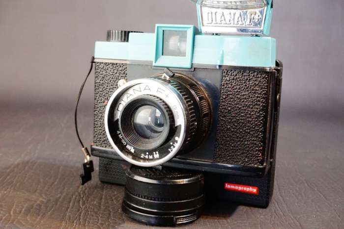 Lomography Diana F+ 6x6 Film Camera with Instant Film Back and Lens Set  **Good Condition**