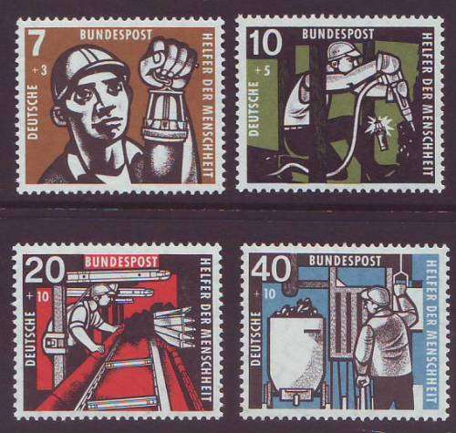 GERMANY - 1957 Helpers of Humanity issue.  Complete set **MNH**