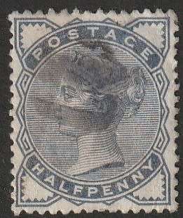 GB - QV 1883  1/2d slate blue Wmk. Imperial Crown VF USED   SG 187