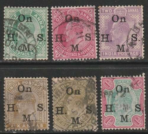 INDIA - SERVICE STAMPS KEVII 1903 overprinted issue Part set VF USED