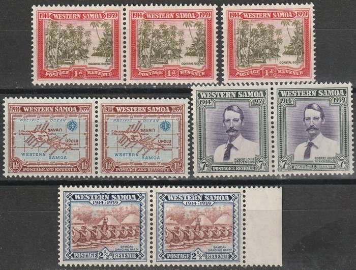 WESTERN SAMOA - 1939 Complete set in pairs **UM**