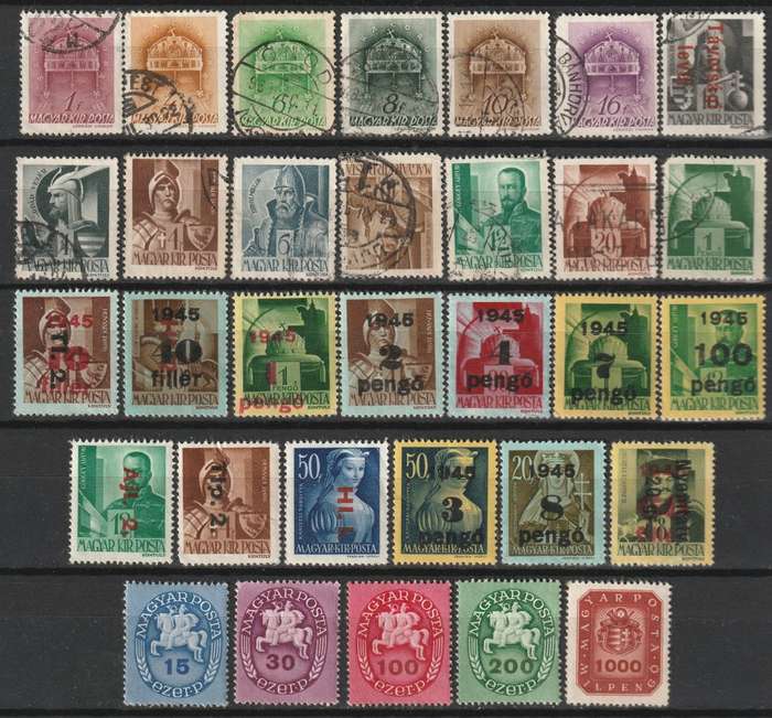 HUNGARY  1942-1946  Excellent mint and used selection (32 stamps)