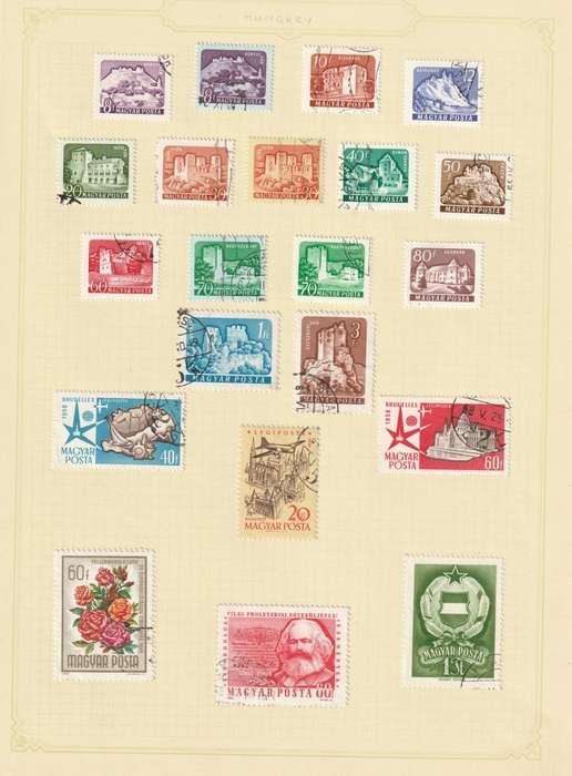 HUNGARY - 1958-1964 Issues    62 stamps on 3 album pages