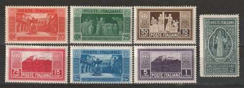 ITALY - 1929 Monte Cassino issue Complete set *MM*
