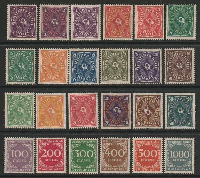 GERMANY - 1922/23 Inflation Issues. An amazing range (96 stamps) *MM/MNH**