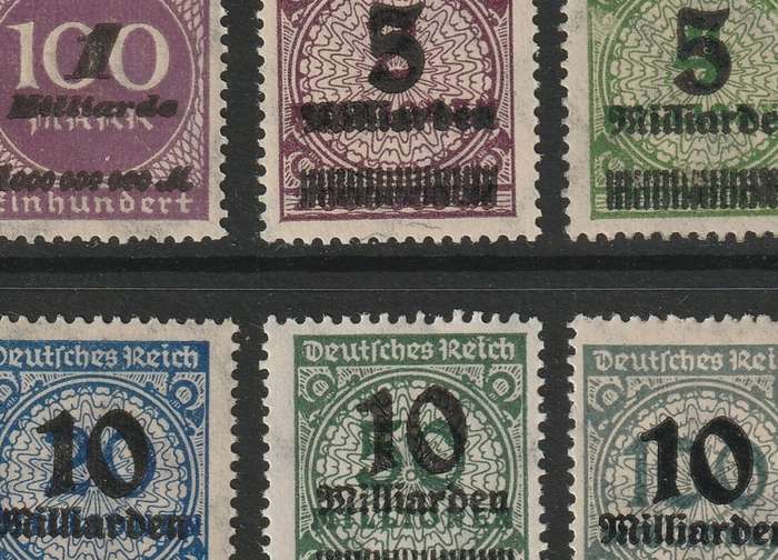 GERMANY - 1922/23 Inflation Issues. An amazing range (96 stamps) *MM/MNH**