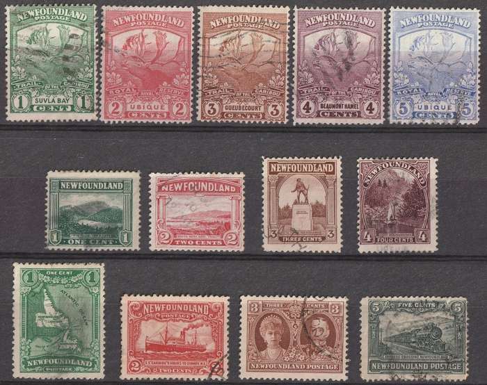 NEWFOUNDLAND - 1919 to 1929 Issues Part sets VF USED
