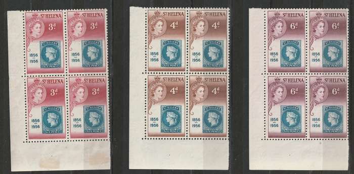 ST HELENA - 1956 QE Issue Complete set in Blocks of 4 *MM/MNH**