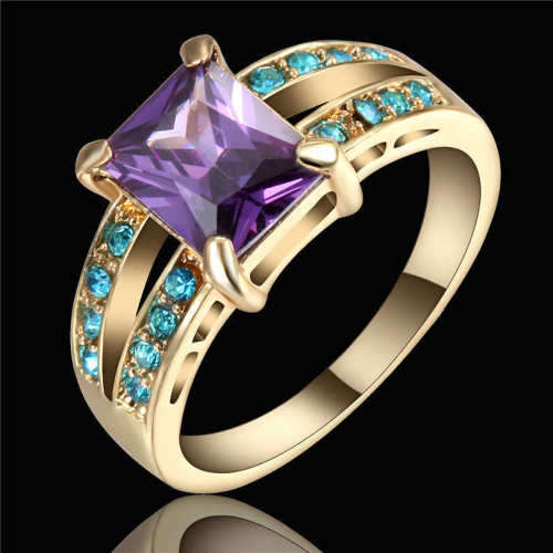 Luxury Gold Amethyst Ring