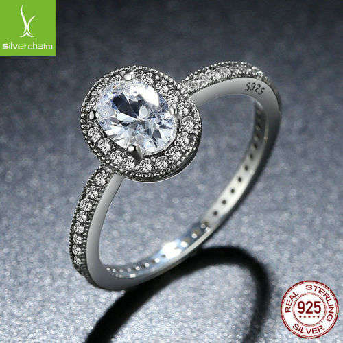 Authentic 925 Solid Silver Vintage Elegance Ring