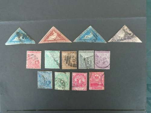 CAPE OF GOOD HOPE  1800s Triangles and  Part  Set of other COGH  Used Stamps