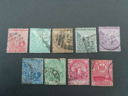 CAPE OF GOOD HOPE  1800s Triangles and  Part  Set of other COGH  Used Stamps