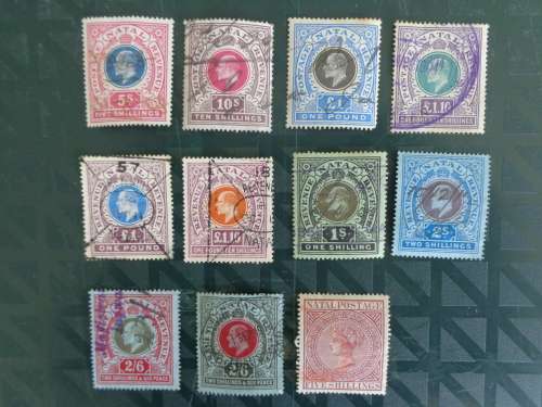NATAL 1902/3 KE VII Revenue and  1800s QV 5s  USED  Part Sets Stamps