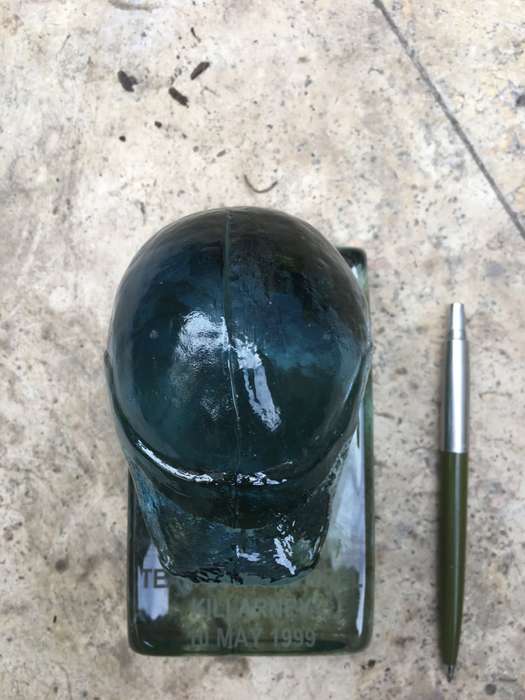 glass motorcycle helmet paperweight