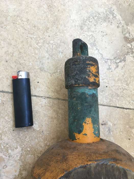 vintage man over board copper life beacon floats , life buoys