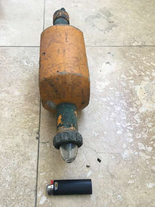 vintage man over board copper life beacon floats , life buoys
