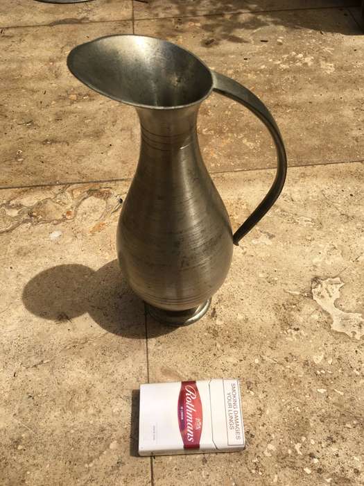 vintage Selwin Pewter carafe vase
