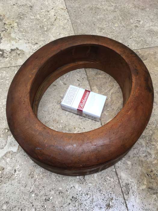 vintage hat block form mold wood 7 3/4