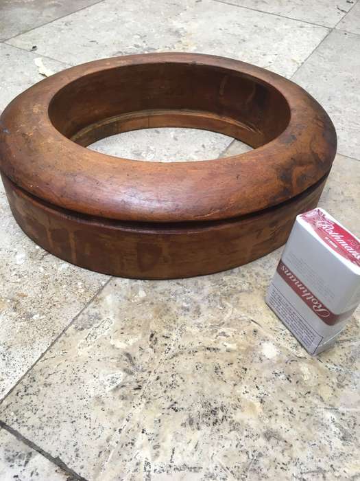 vintage hat block form mold wood 7 3/4