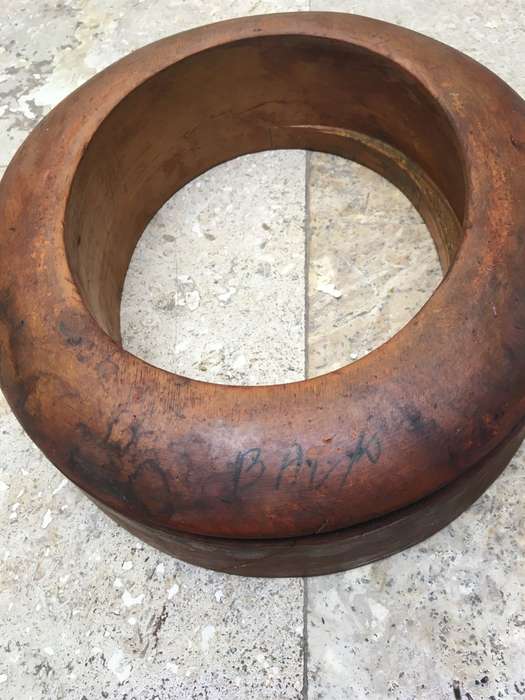 vintage hat block form mold wood 7 3/4