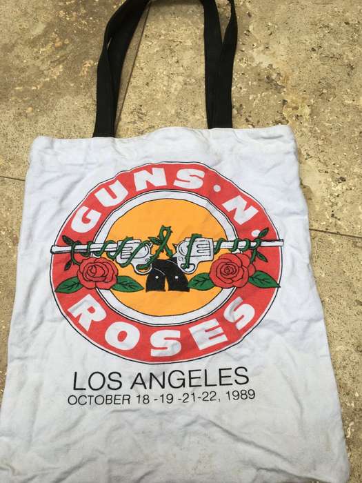vintage concert tour guns and roses Los Angeles bag 1989 Typo