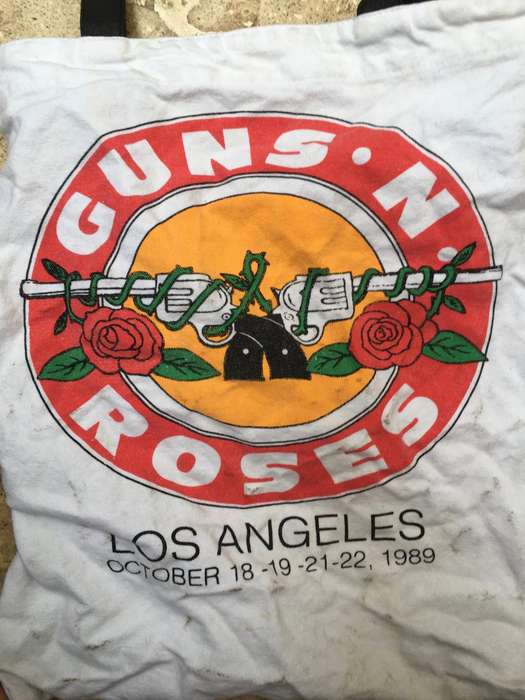 vintage concert tour guns and roses Los Angeles bag 1989 Typo
