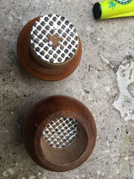 vintage primitive antique country kitchen wooden nutmeg grinder drone