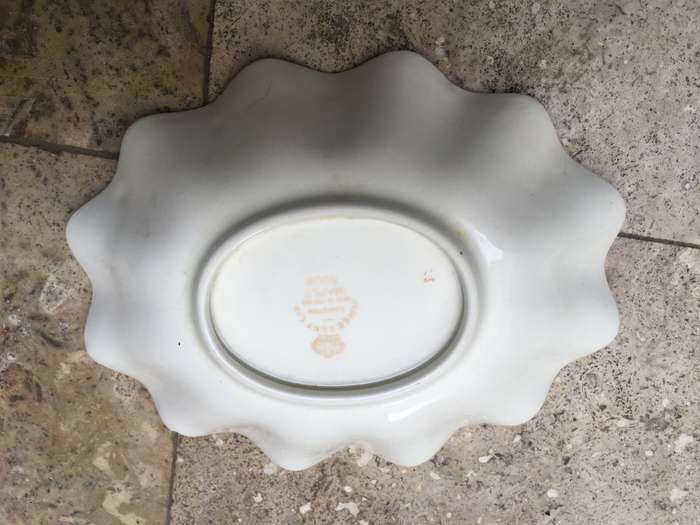 James Kent Floral plate Bowl Wavey Vintage Bowl , trinket dish