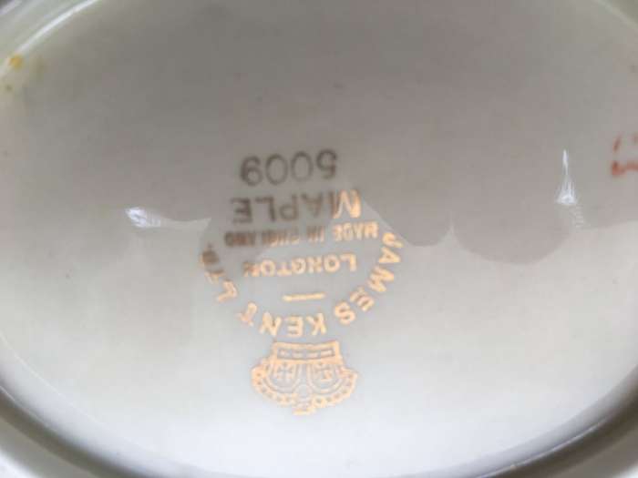 James Kent Floral plate Bowl Wavey Vintage Bowl , trinket dish