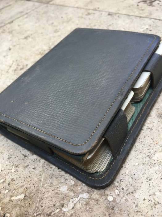 Vintage Contract Bridge Card travel set in leather case