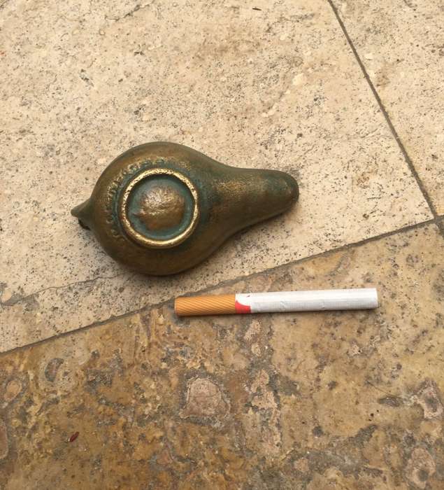 vintage hanging brass bronze oil lamp , italy , Catacombe di roma