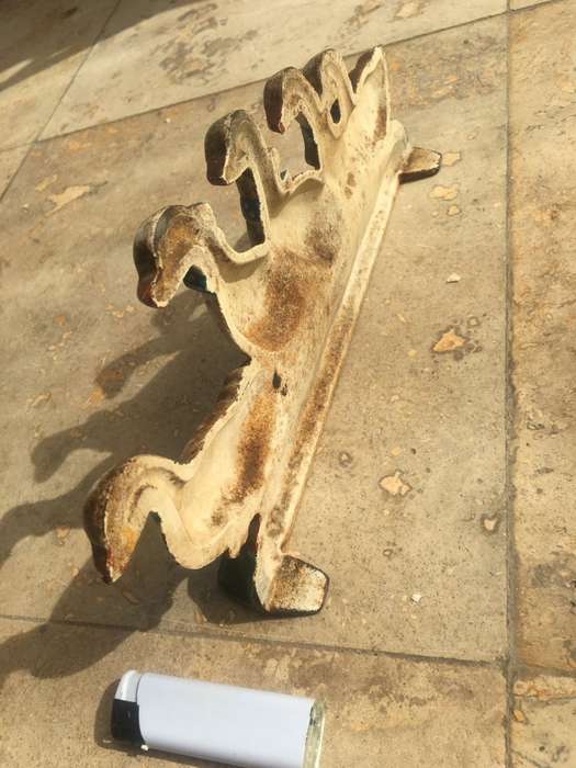 vintage cast iron metal door stop duck family