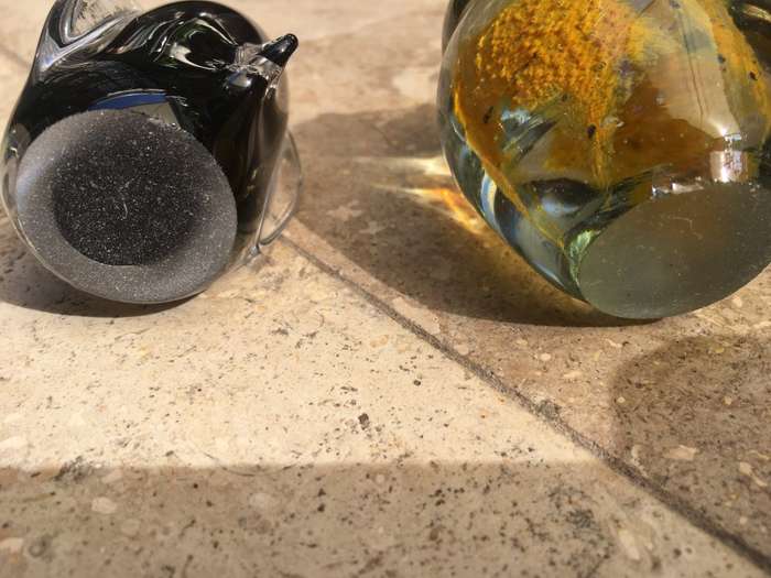 vintage murano penquin and owl pair