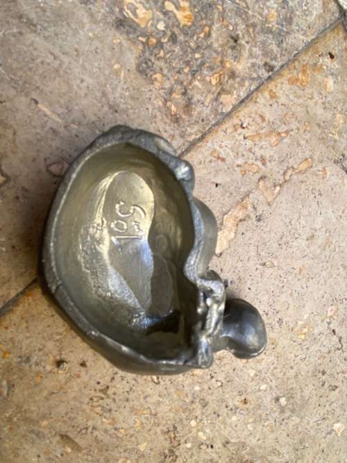 pewter hippo paperweight