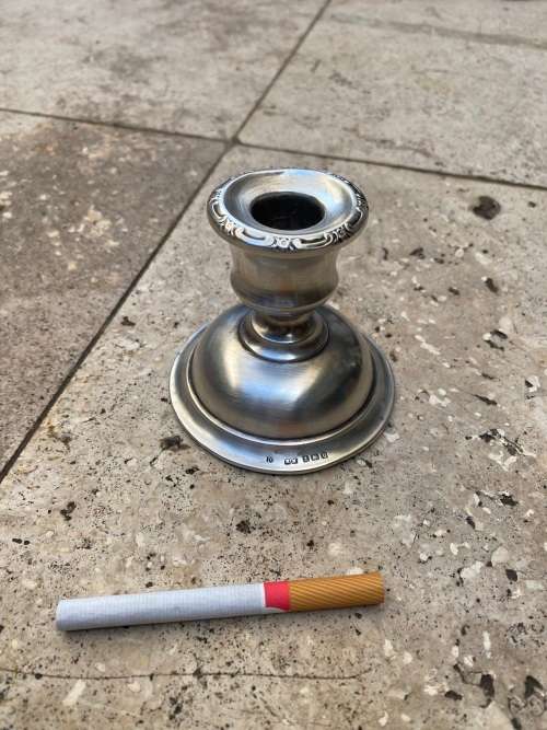 vintage sterling silver candle stick candlestick holder