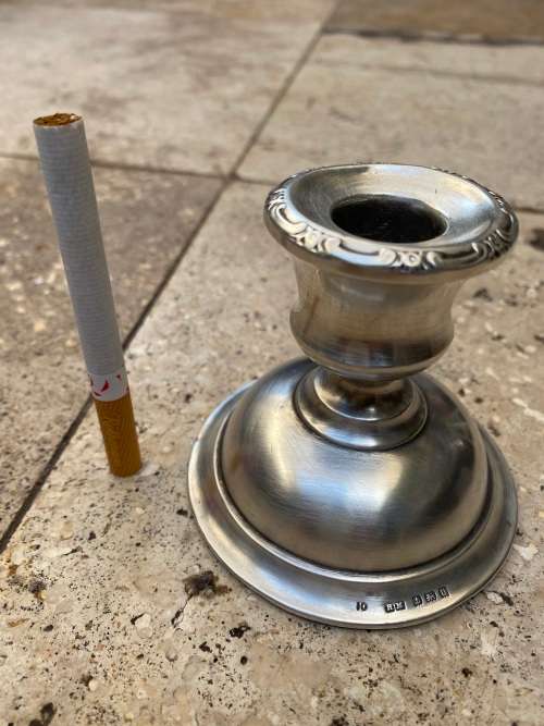 vintage sterling silver candle stick candlestick holder