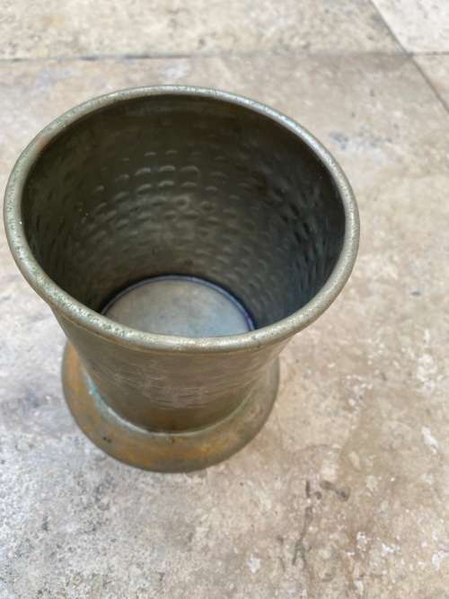 vintage hammered wine bottle holder , made in India