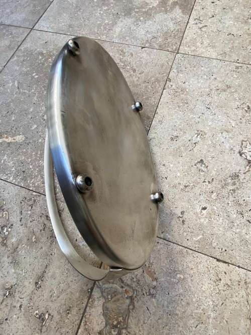 vintage Art Nouveau WMF hors d`oeuvre oval SERVING TRAY Germany silver plated on brass footed handle