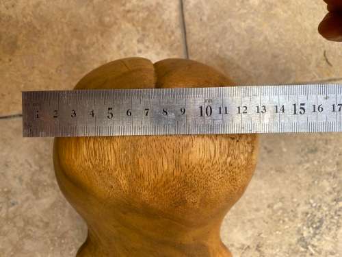 vintage asian sleeping buddha boy hand carved large wood sculpture figure